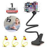 Universal Flexible Mobile Stand Holder Adjustable Phone Clip with Long Flexible Arm for Desk, Bed, Dashboard, and More